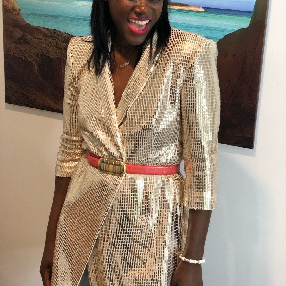 Zara sequin blazer dress